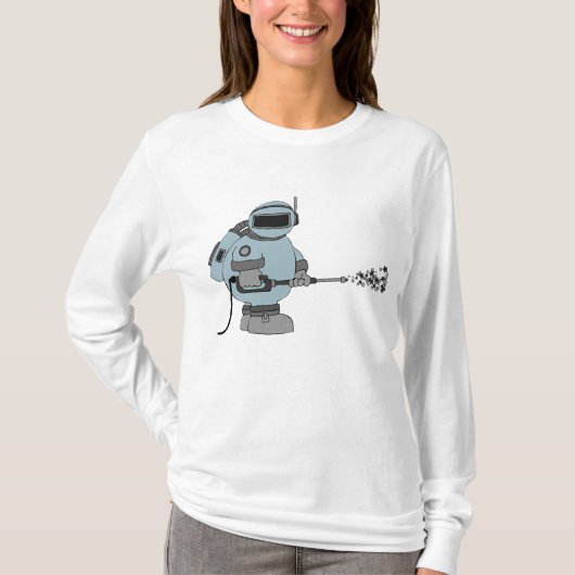Ruimtemanitor Spuiten Sterren Sci-Fi Astronaut T-shirt (Voorkant)