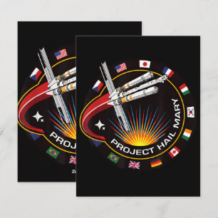 Ruimtemissie Patch Feestdagenkaart
