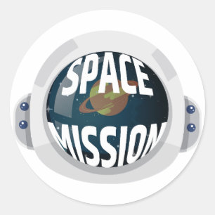 Ruimtemissie Ronde Sticker