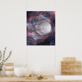 Ruimtemoorgat Nebula Optische illusie Poster (Keuken)