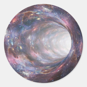 Ruimtemoorgat Nebula Optische illusie Ronde Sticker
