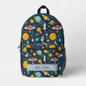 Ruimteobject en raketten Kinder terug naar school Bedrukte Rugzak (Voorkant)