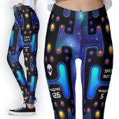 Ruimtepak Bewerkbare Tekst en Voeg Je Eigen Logo T Leggings
