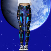 Ruimtepak Bewerkbare Tekst en Voeg Je Eigen Logo T Leggings