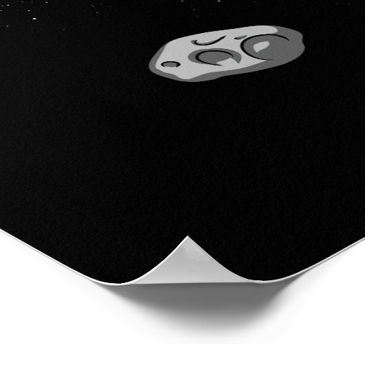 Ruimtepanda Beer Astronaut Galaxy Cosmic Animal Poster (Hoek)