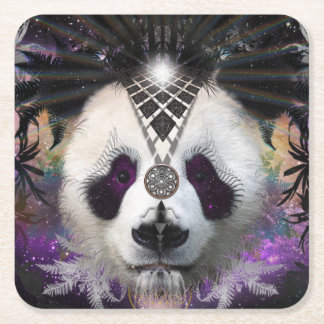RUIMTEPANDA-ONDERZETTERS VIERKANTE KARTONNEN ONDERZETTER