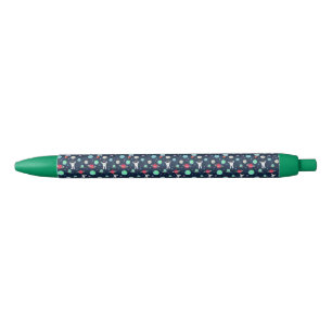 Ruimtepatroon illustratie blauwe inkt pen