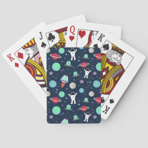 Ruimtepatroon illustratie pokerkaarten