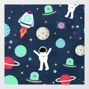 Ruimtepatroon illustratie raamsticker
