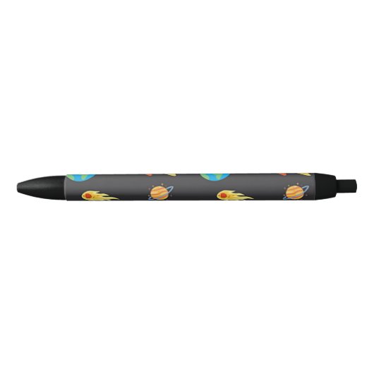 Ruimtepatroon op zwart zwarte inkt pen (Voorkant)