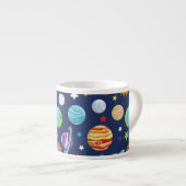 Ruimtepatroon, planeten, sterren, kosmos, melkweg espresso kop (Voorkant rechts)