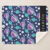 Ruimtepatroon, Planeten, Sterren, Melkweg, Jouw na Sherpa Deken (Voorkant (horizontaal))