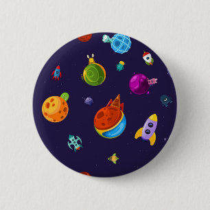 Ruimtepatroon Ronde Button 5,7 Cm