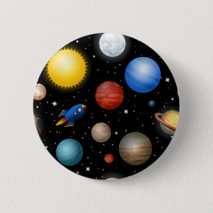 Ruimtepatroon Ronde Button 5,7 Cm