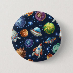 Ruimtepatroon Ronde Button 5,7 Cm