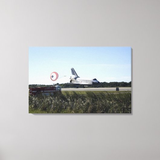 RuimtependelAtlantis maakt de sleeplap los Canvas Afdruk (Voorkant)