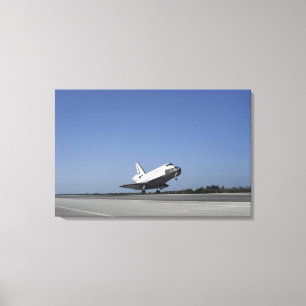RuimtependelAtlantis nadert baan 33 Canvas Afdruk