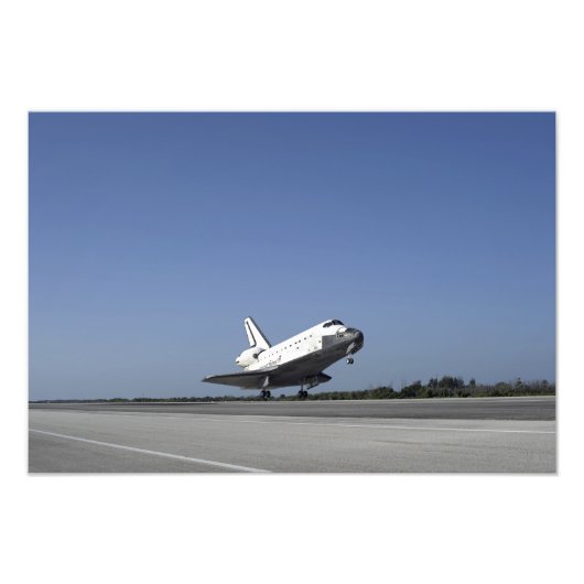 RuimtependelAtlantis nadert baan 33 Foto Afdruk (Voorkant)