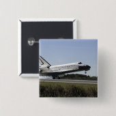 RuimtependelAtlantis raakt 3 Vierkante Button 5,1 Cm (Voorkant /achterkant)