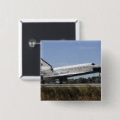 RuimtependelAtlantis raakt naar beneden Vierkante Button 5,1 Cm (Voorkant /achterkant)