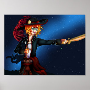 Ruimtepiraat en ruimtecat poster