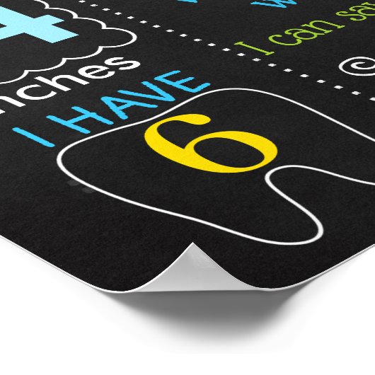 Ruimteplaneten sterren universum Birthday chalk bo Poster (Hoek)