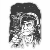 Ruimtepolitie Sticker (Voorkant)