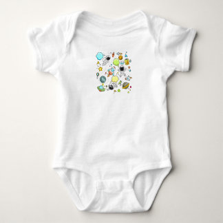 Ruimteprint T-Shirt voor baby Body suit