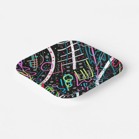 ruimtepuin papieren bordje (Gebogen)