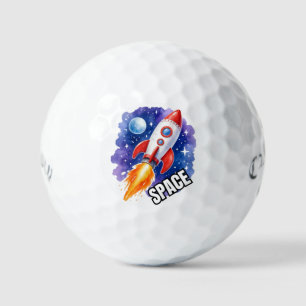 Ruimteraket Avontuur – Waterverf Raket Golfballen