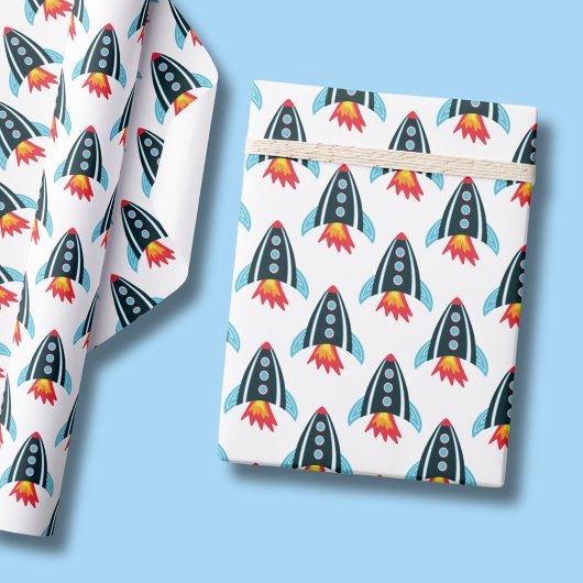 Ruimteraket Cadeaupapier
