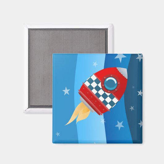 Ruimteraket - magneten (Voorkant / Achterkant)