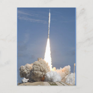 Ruimteraketlancering, ontploffing uit feestdagenkaart