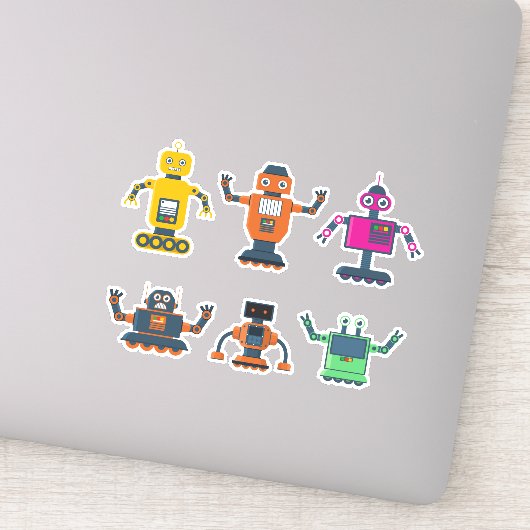 Ruimterobots, vinylStickers Sticker (Detail)