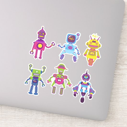 Ruimterobots, vinylStickers Sticker (Detail)