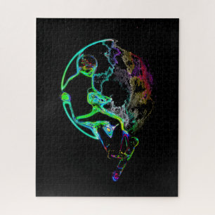 Ruimtescaling - Vliegende scooterjongen Legpuzzel