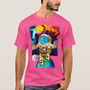 Ruimteschilderende astronaut schilderschilder Univ T-shirt
