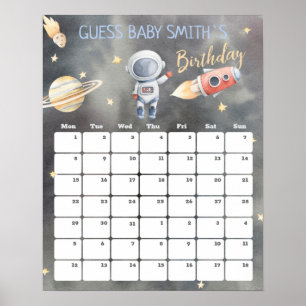 Ruimteschip Astronaut Verwachtingsdatum Agenda Pos Poster