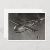 "Ruimteschip" Briefkaart (Voorkant / Achterkant)