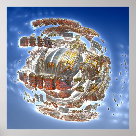 Ruimteschip Desintegratie Poster (Voorkant)