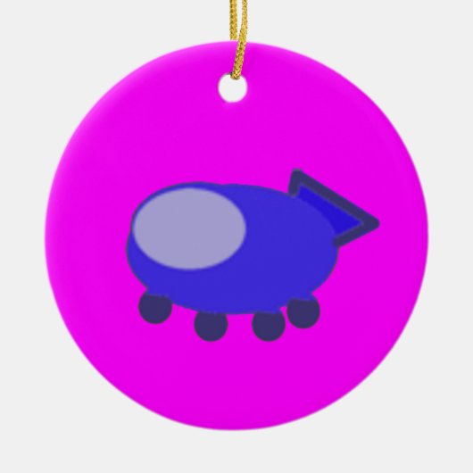 ruimteschip keramisch ornament (Voorkant)