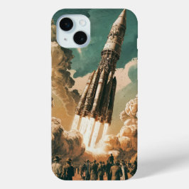  ruimteschip lancering iPhone 15 mini hoesje