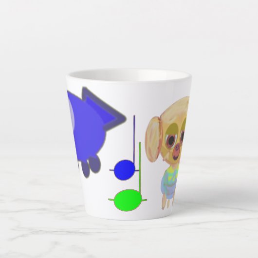 ruimteschip latte mok (Voorkant)