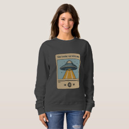 Ruimteschip met nieuw thema sweatshirt ontwerp