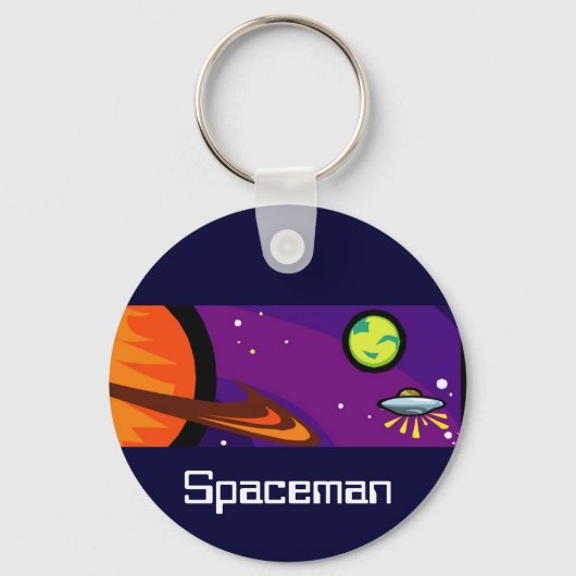 Ruimteschip naar Saturn Sleutelhanger (Voorkant)