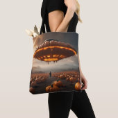 Ruimteschip op planeet Pompoen Draagtas (Dichtbij)