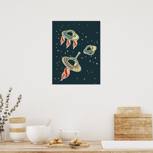  ruimteschip poster (Keuken)