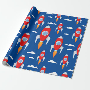 Ruimteschip Rocket Fun Cadeaupapier