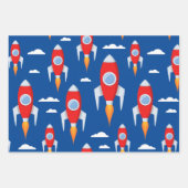 Ruimteschip Rocket Fun Inpakpapier Vel (Voorkant)