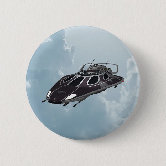 Ruimteschip Ronde Button 5,7 Cm (Voorkant)